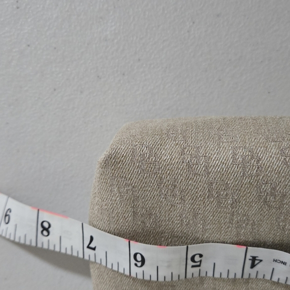 Dooney and Borke Mini Canvas Beige Monogram Leather Pull Pouch - Picture 6 of 12